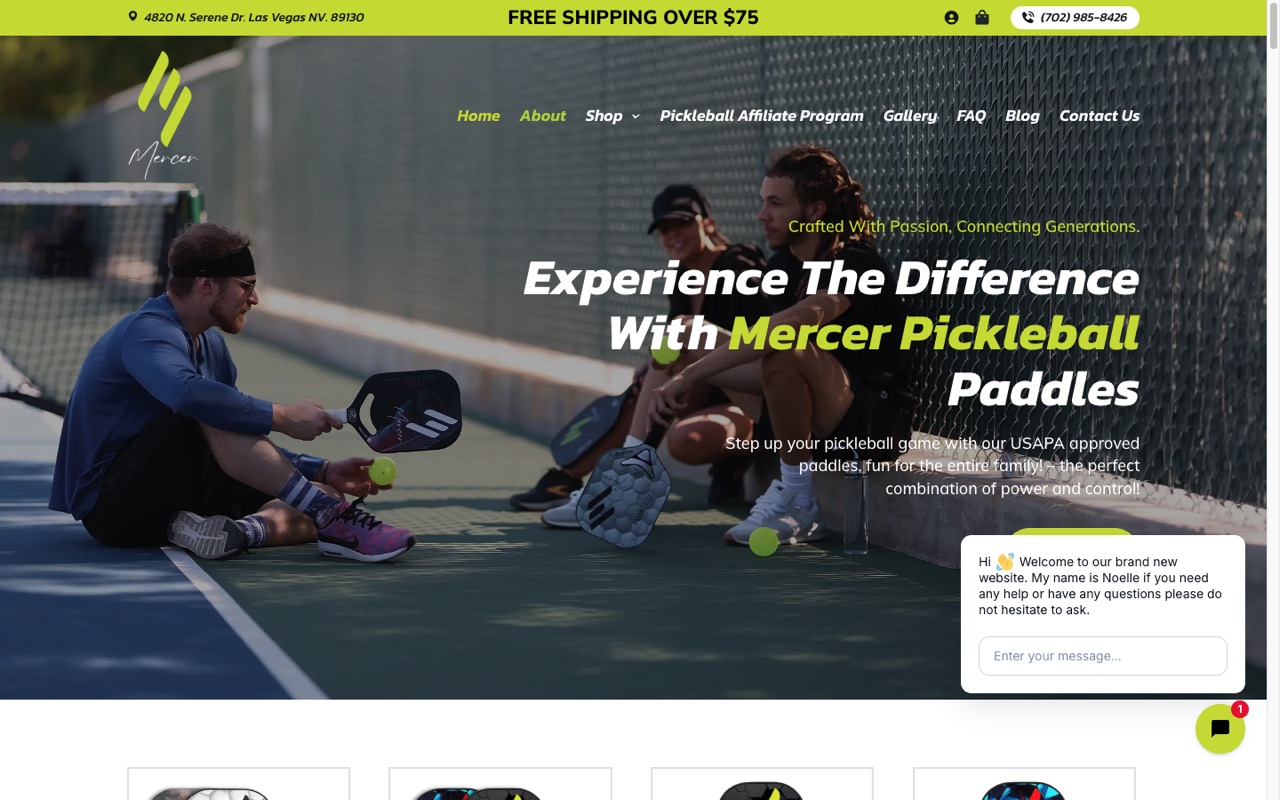 Mercer Pickleball website built by Spectral Vision
