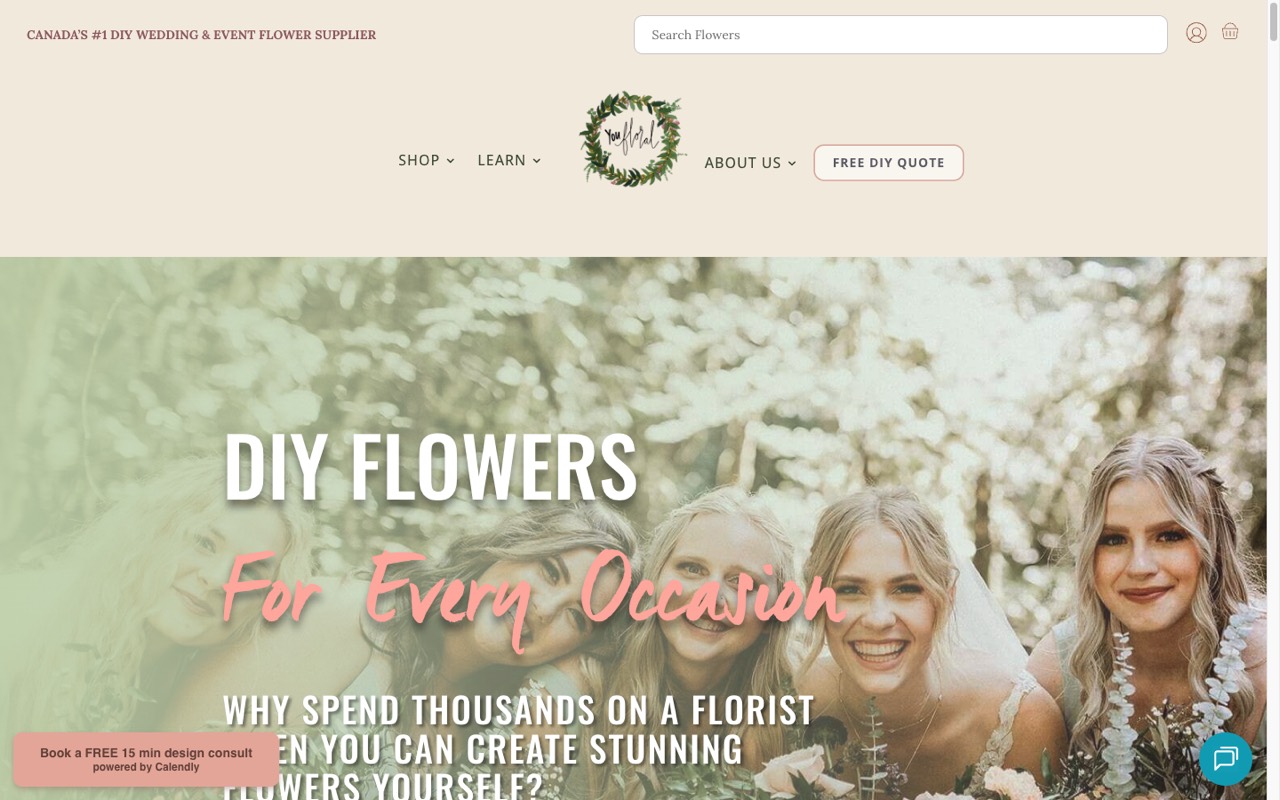 You Floral website built by Spectral Vision
