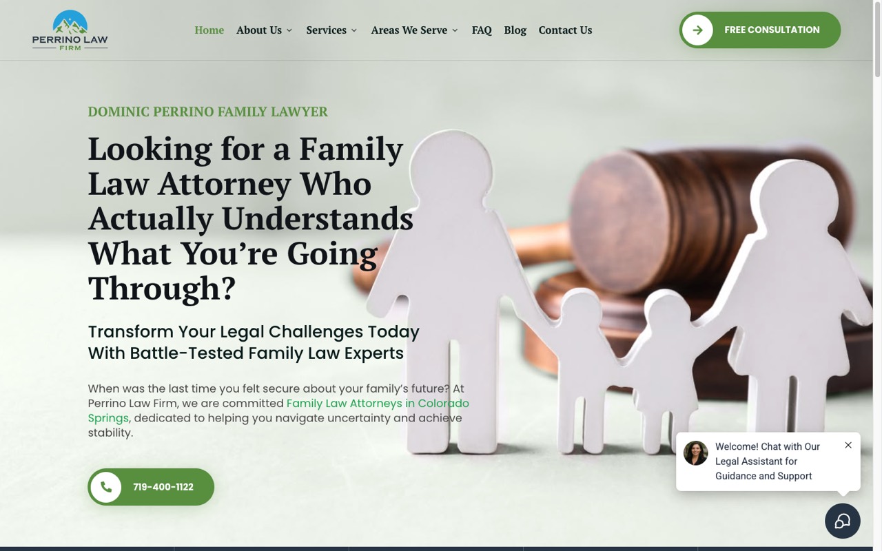 Perrino Law Firm website built by Spectral Vision