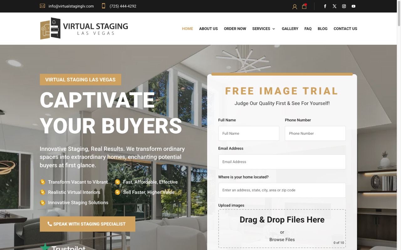 Virtual Staging Las Vegas website built by Spectral Vision