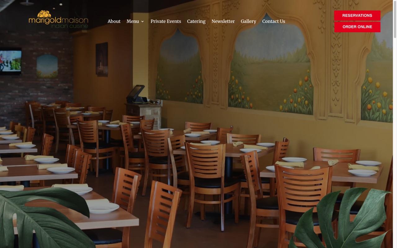 Marigold Maison website built by Spectral Vision